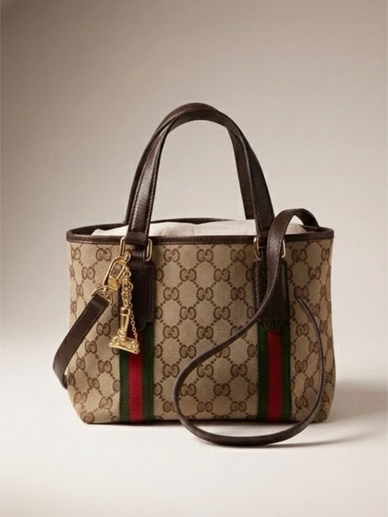 Gucci Handbags - Gucci GG Canvas Mini Tote Web Stripe + leather unbranded strap